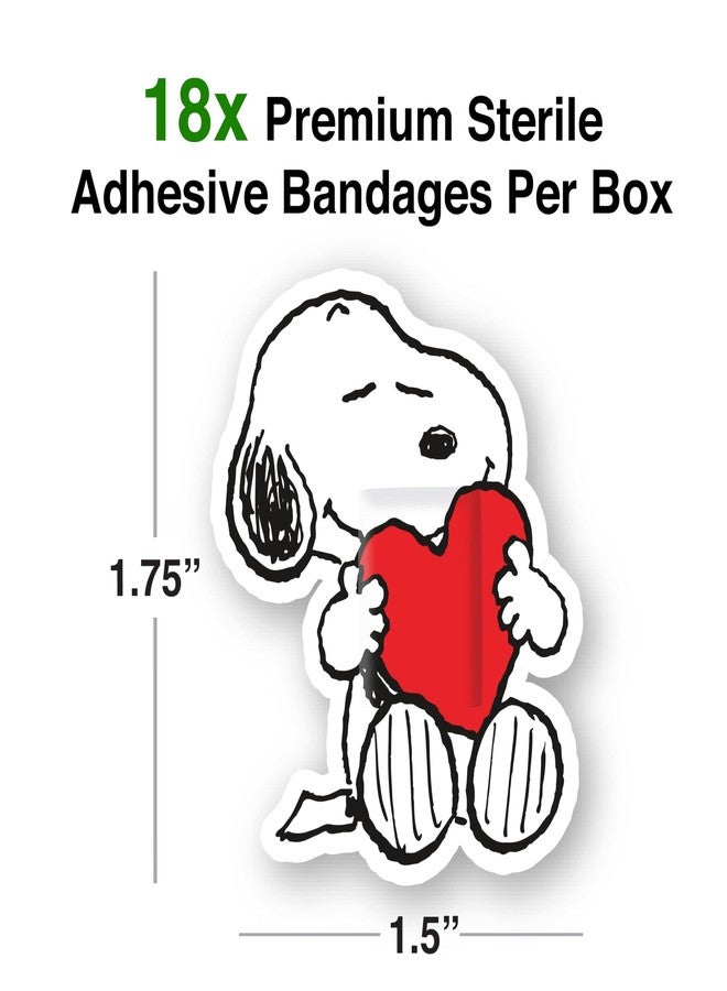GAMAGO Peanuts Snoopy Adhesive Bandages - Set of 18 Individually Wrapped Self Adhesive Bandages - Sterile, Latex-Free & Easily Removable - Funny Gift & First Aid Addition - Image 2